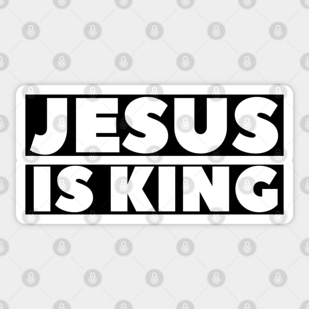 Jesus Is King - Christian Sticker by ChristianShirtsStudios